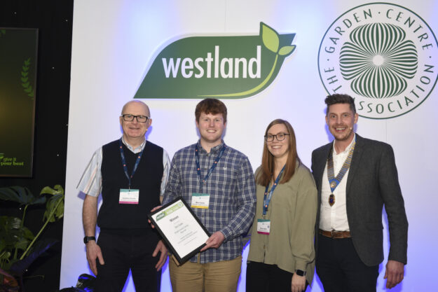 Rising Stars winner Ben Clarke with Gordon Emslie, Gina Lewis from Westland and Will Blake GCA Chairman