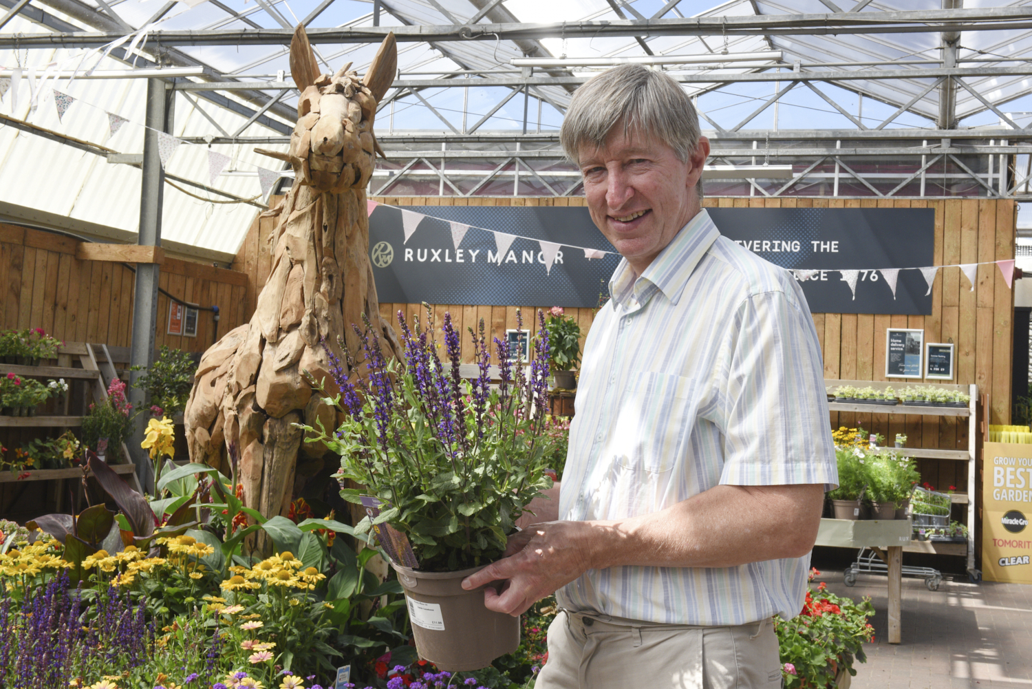 GCA Chief Executive, Peter Burks, pictured at member garden centre Ruxley Manor.